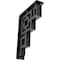 Ekena Millwork Eris Wrought Iron Bracket, (Triple center brace), Antiqued Silver 2"W x 7 1/2"D x 10"H BKTM02X07X10TERASV - alternate 1